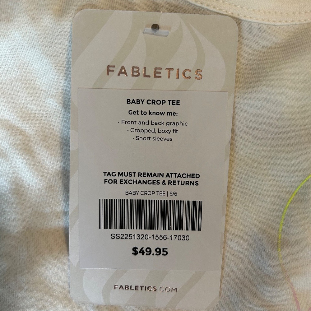 Fabletics Baby Crop Tee - Picture 4 of 4